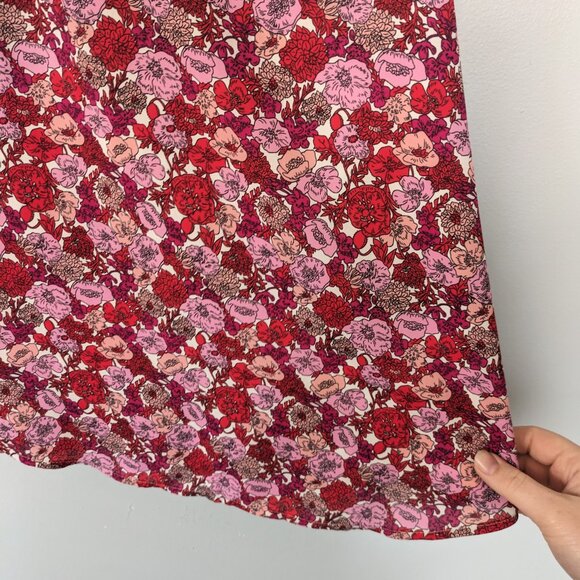 Loft pink floral tank double lined large - Picture 5 of 6